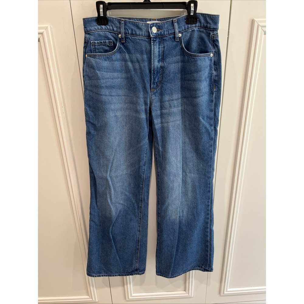 Loft Rivete Denim High Rise Wide Leg Blue Jeans Size 28 Boho